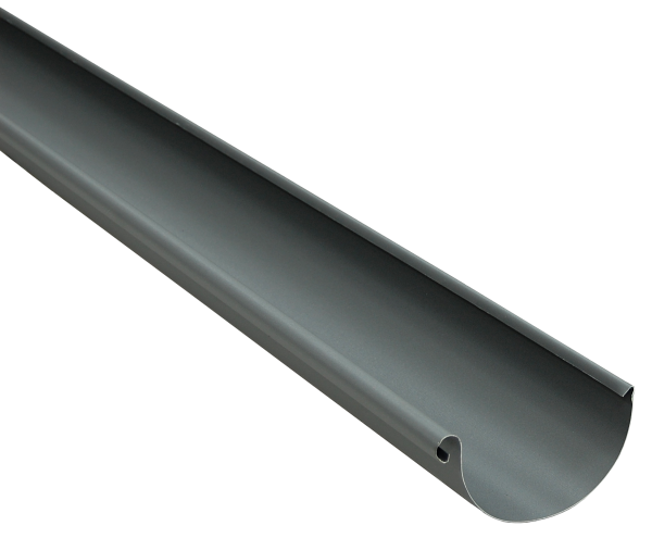 Желоб полукруглый GL PU Matt 125 мм 3 м RAL 7024 мокрый асфальт