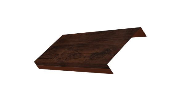Ламель обратная 125 забора жалюзи Texas 0,45 Print Elite Cherry Wood TwinColor