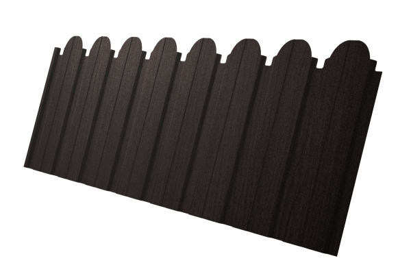 Профнастил C10B фигурный 0,45 Print Elite Coffee Wood TwinColor
