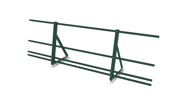 Ограждение кровельное со снегозадержателем на фальц Optima 0,65х2м RAL 6005