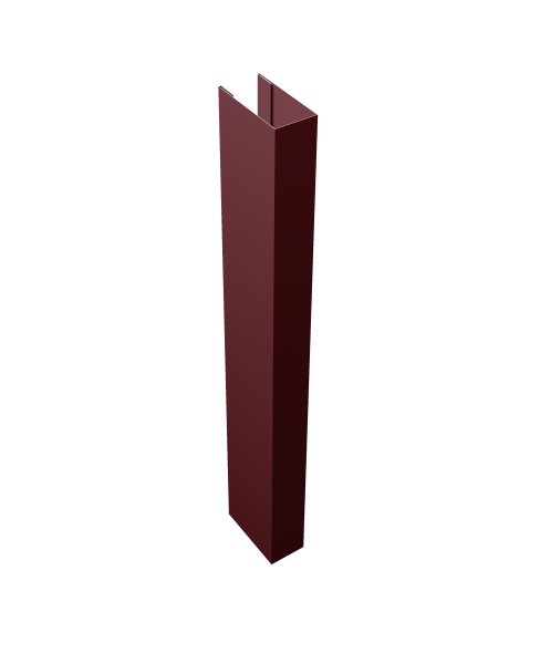 Стойка Texas для калиток и ворот 0,45 PE-Double RAL 3005 красное вино (3м)