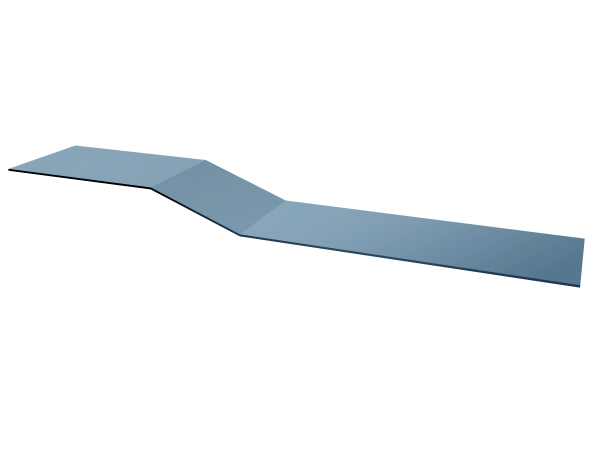 Планка крепежная фальц 0,45 Drap TX RAL 5024 пастельно-синий (3м)