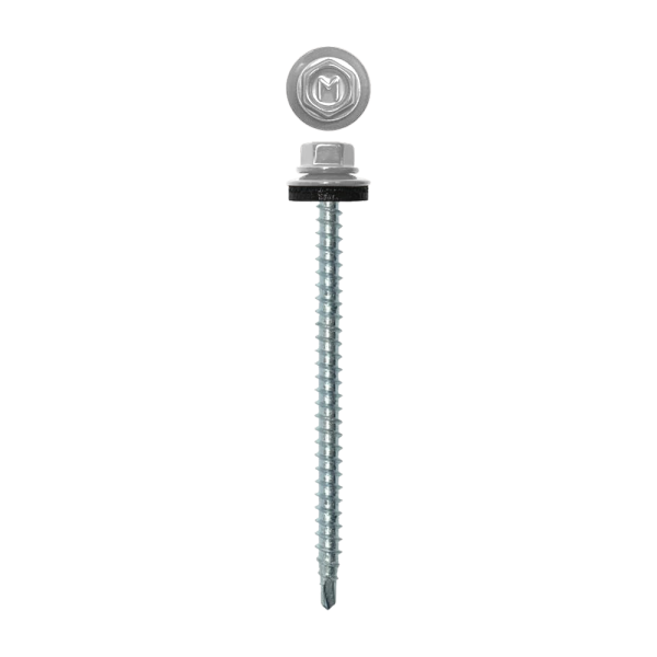 Саморез кровельный Daxmer 4,8х70 (100шт) сверло №1 RAL 9003