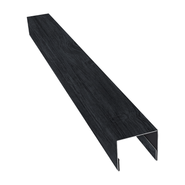 Планка П-образная заборная 24 0,45 Print Premium Grey Wood TwinColor (2м)