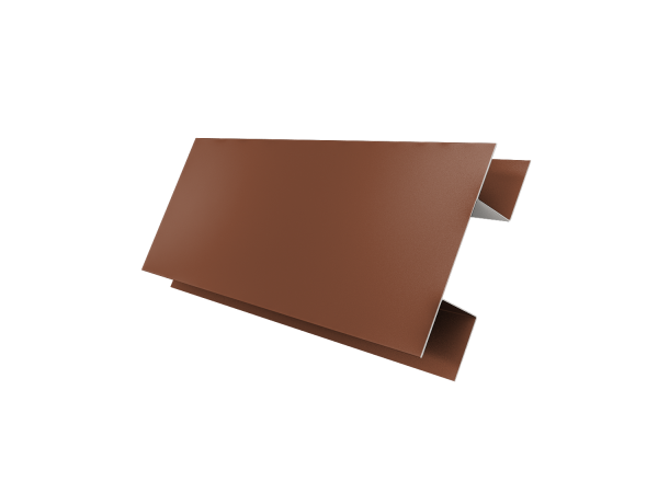 Планка H-образная стыковочная сложная 0,5 Satin Matt RAL 8004 терракота (3м)