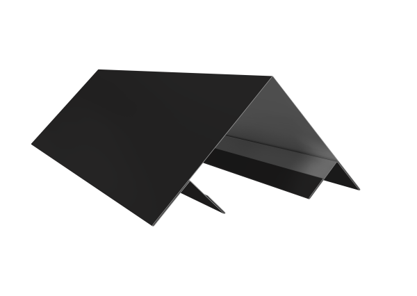 Планка угла внешнего составная верхняя 0,5 Satin с пленкой RAL 9005 черный (2м)