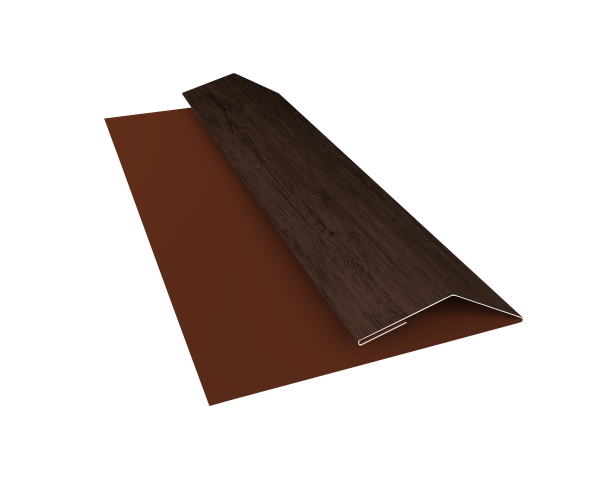 Планка финишная Блок-Хаус new Grand Line 0,45 Print Premium Antique Wood TwinColor (3м)