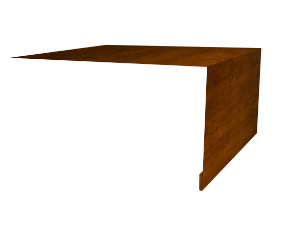 Планка околооконная простая 250х50 0,45 Print-Double Premium Golden Wood Intense F (3м)