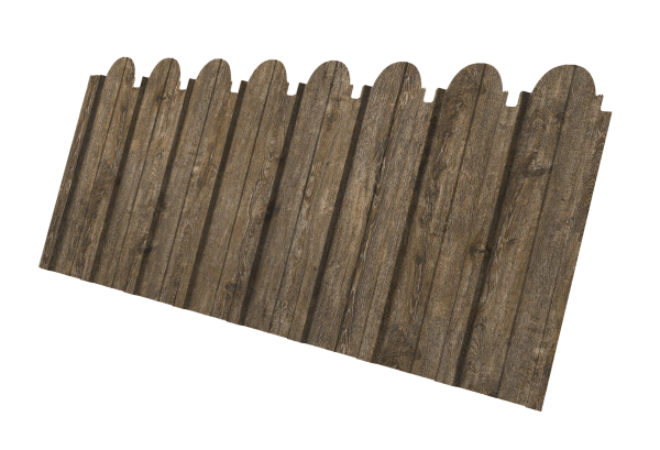Профнастил C10A фигурный 0,45 Print Elite Nordic Wood TwinColor