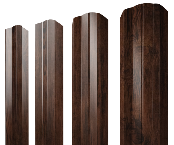 Штакетник М-образный А фигурный 0,45 Print Elite Cherry Wood TwinColor