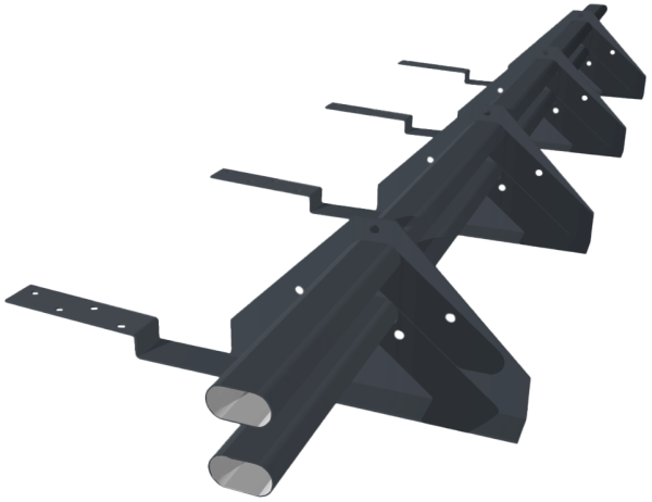 Снегозадержатель трубчатый для композитной черепицы Roman RAL 7024 (3м)