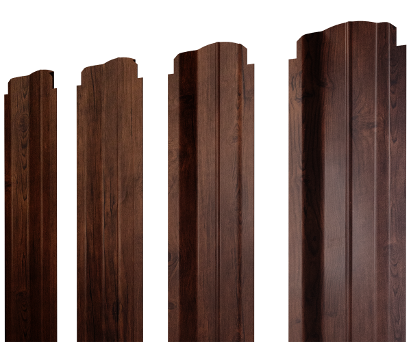 Штакетник П-образный В фигурный 0,4 Print Premium Cherry Wood Fresh TwinColor