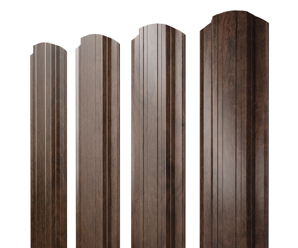 Штакетник Прямоугольный фигурный 0,45 Print Premium Antique Wood TwinColor