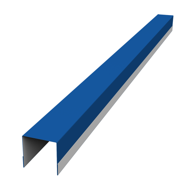 Планка вертикальная обратная для забора жалюзи Palermo 0,5 Satin RAL 5005 сигнальный синий (2м)