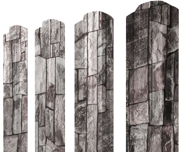 Штакетник М-образный В фигурный 0,45 Print Elite Fine Stone TwinColor