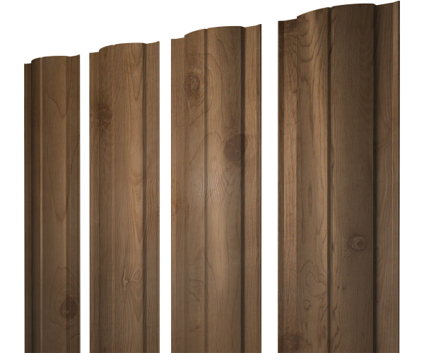 Штакетник Круглый с прямым резом 0,45 Print Premium Pine Wood Fresh