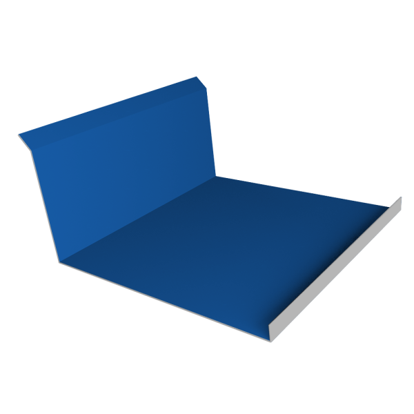 Планка примыкания нижняя 20х122х260х15 0,5 Satin с пленкой RAL 5005 сигнальный синий (3м)