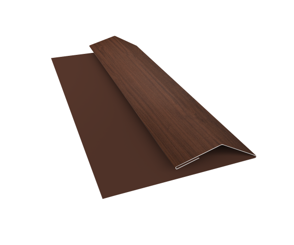 Планка финишная Блок-Хаус new Grand Line 0,45 Print Elite Choco Wood TwinColor (3м)