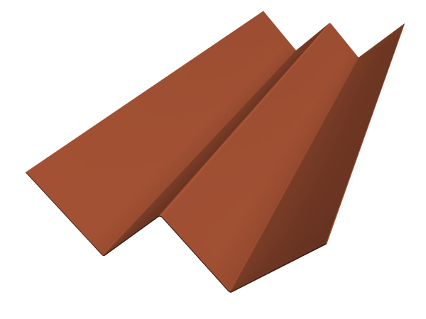 Угол внутренний фибросайдинга Slim 0,5 Velur X RAL 8004 терракота (3м)
