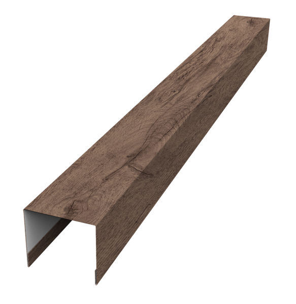 Стойка боковая крепежная для забора жалюзи Palermo 0,45 Print Premium Almond Wood Fresh (2м)