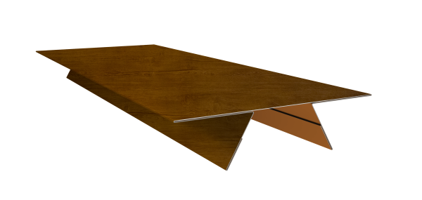 Планка стыковочная составная верхняя 0,45 Print Premium Golden Wood Intense FTC (2м)