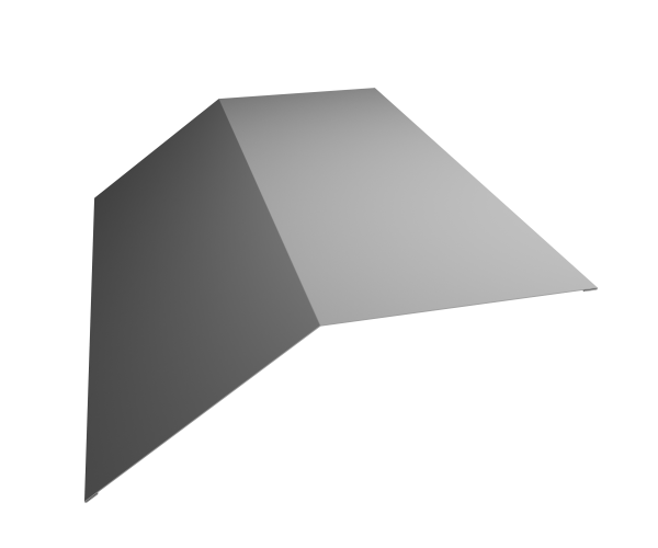 Планка конька плоского 190х190 0,5 Satin с пленкой RAL 9003 сигнальный белый (3м)
