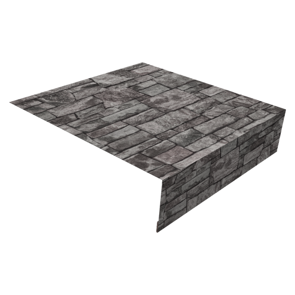 Планка околооконная простая 200х50 0,45 Print Elite King Stone TwinColor (3м)