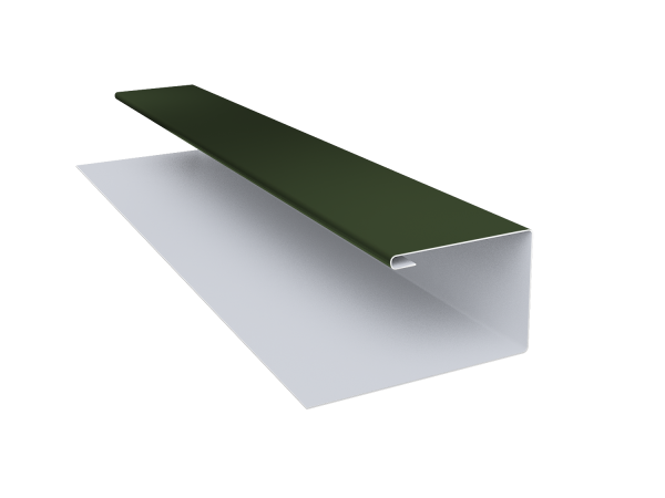 Планка П-образная Блок-Хаус new Grand Line 0,5 Satin Matt TX RAL 6020 хромовая зелень (3м)