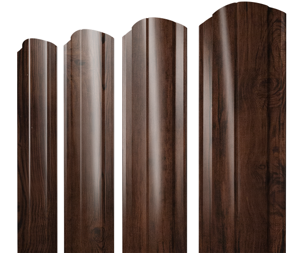 Штакетник Круглый фигурный 0,45 Print Elite Cherry Wood TwinColor