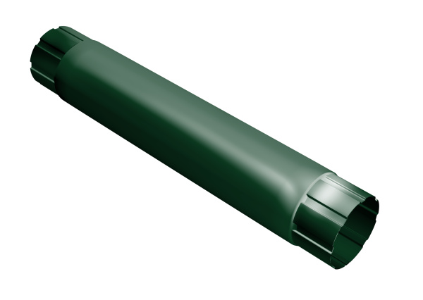 Труба круглая соединительная GL PU 90 мм 1 м RAL 6005 зеленый мох