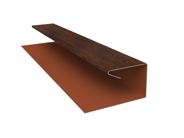 Планка П-образная завершающая сложная (КД) 0,45 Print Premium Cherry Wood Dark FTC (2м)