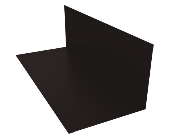 Планка примыкания 130х160мм 0,45 Drap RAL 9005 черный (2м)