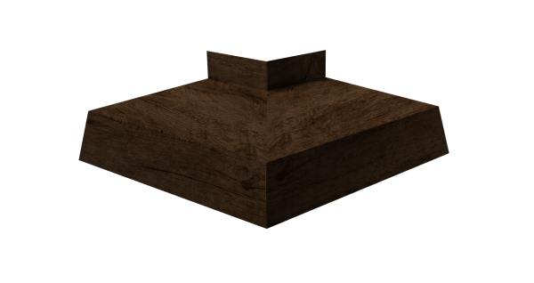 Угол отлива внешний 100 0,45 Print-Double Premium с пленкой Antique Wood