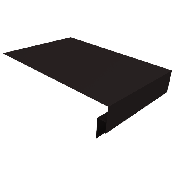 Планка околооконная сложная Кликфальц Pro 0,45 PE-Double с пленкой RAL 9005 черный (2м)