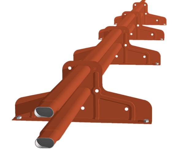 Снегозадержатель Стандарт Т4 d 40х20 RAL 8004 (3м)