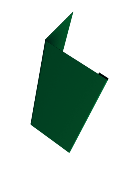 Нащельник (для калиток и ворот) 25х35 жалюзи Milan, Tokyo, Palermo 0,45 PE-Double RAL 6005 зеленый мох (L2,0)