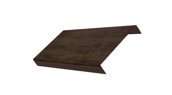 Ламель обратная 150 забора жалюзи Texas 0,45 Print Elite с пленкой Antique Wood TwinColor