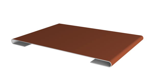 Планка стыковочная 0,5 Satin с пленкой RAL 8004 терракота (2м)