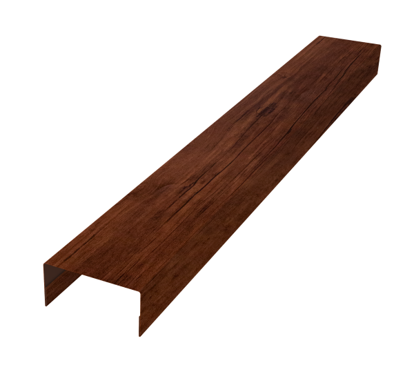 Крышка забора для горизонтального монтажа штакетника 0,45 Print Premium Cherry Wood Fresh TwinColor (2м)