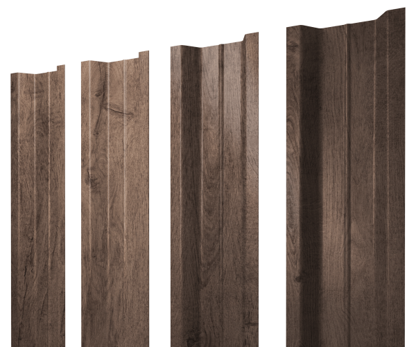 Штакетник П-образный В с прямым резом 0,45 Print Premium Almond Wood Fresh