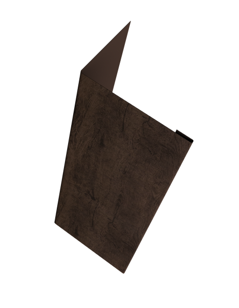 Нащельник (для калиток и ворот) 25х35 жалюзи Milan, Tokyo, Palermo 0,45 Print Premium Antique Wood TwinColor (L1,68)