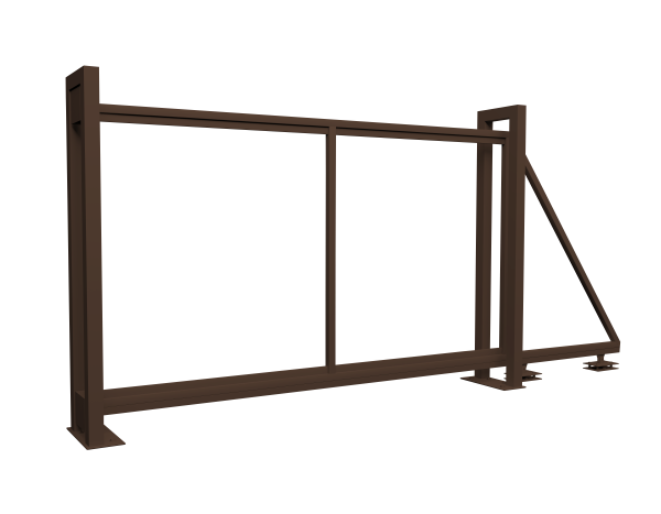 Ворота откатные Colority Zinc 2,03x3,5 RAL 8017