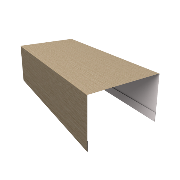 Крышка для забора из сайдинга (Блок-хаус new) 0,45 Print Elite Milky Wood TwinColor (3м)