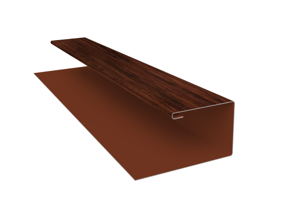 Планка П-образная Блок-Хаус new Grand Line 0,45 Print Elite Cherry Wood TwinColor (2м)