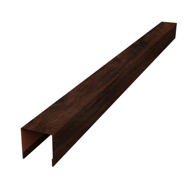 Планка вертикальная лицевая для забора жалюзи Palermo 0,45 Print Elite Cherry Wood TwinColor (3м)