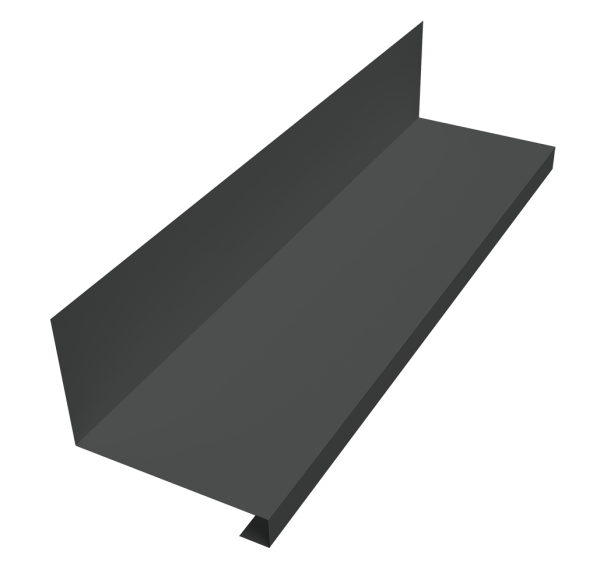 Планка примыкание нижнее к трубе для Кликфальц Pro 0,45 PE-Double с пленкой RAL 7016 антрацитово-серый (3м)