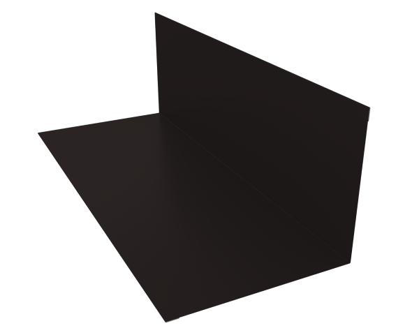 Планка примыкания 130х160мм 0,5 Velur X RAL 9005 черный (2м)