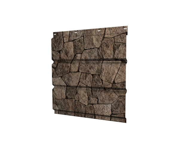 Софит металлический без перфорации 0,45 Print Elite с пленкой King Stone TwinColor