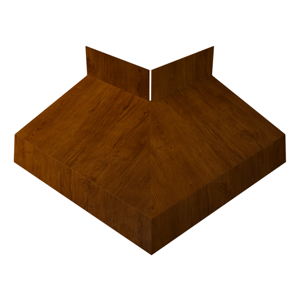 Угол отлива внешний 50 0,45 Print-Double Premium с пленкой Golden Wood Intense F