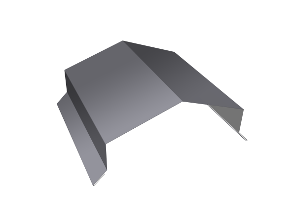 Парапетная крышка угольная 150мм 0,5 Satin с пленкой RAL 7004 сигнальный серый (2м)